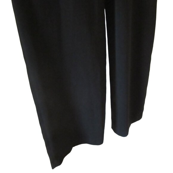 Badgley Mischka Black Wide Legged Beaded Jumpsuit w Tie Back & Zip in Size 6 - Picture 5 of 7